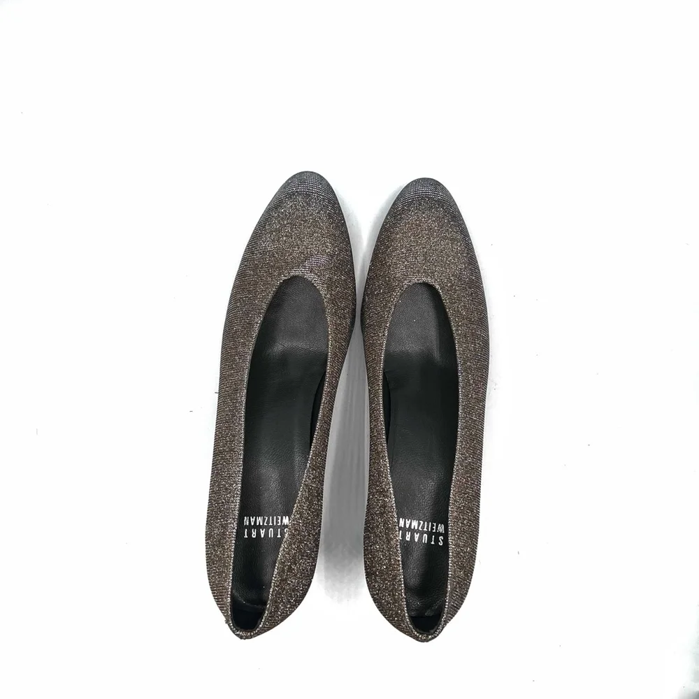 Women's Stuart Weitzman Heels Silver Size 7.6 - Picture 6 of 9